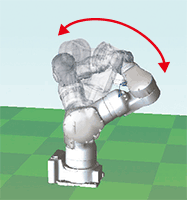 Elbow movement with unchanged flange position